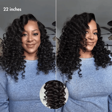 Black Wand Curly 6x4 HD Lace Glueless Wig Pre-Cut Lace