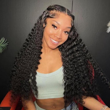 13×6 Jerry Curly Pre-Cut-HD Lace Wig-Curly -Human Hair Wigs-Ready to Wear-Pre-Plucked-For Women-high Density