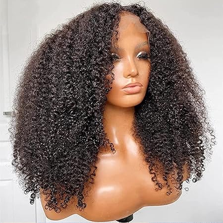 6×4 Kinky Curly Lace Front Wigs Human Hair 180 Density Glueless Wig Human Hair Pre Plucked