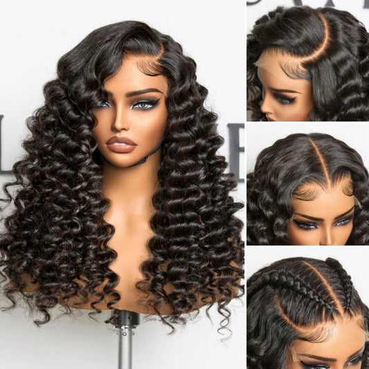 Black Wand Curly 6x4 HD Lace Glueless Wig Pre-Cut Lace