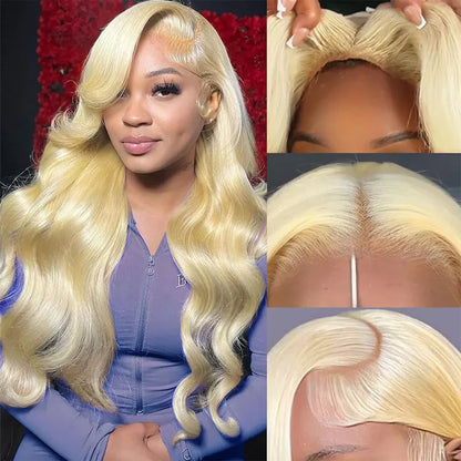 250% high Density HD Transparent 613 Blonde Straight-13x4 13x6-Human Hair Wigs-Lace Front-For Women-PrePlucked- Brazilian Lace Frontal Wig-Can Be Dyed