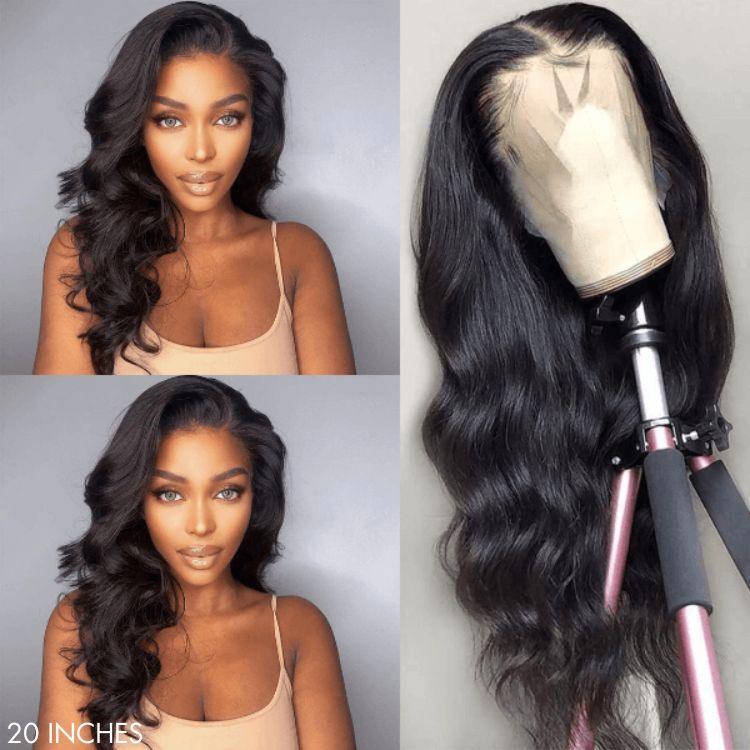 180% Density Body Wave 6x4 Frontal HD Lace Glueless Long Wig 100% Human Hair