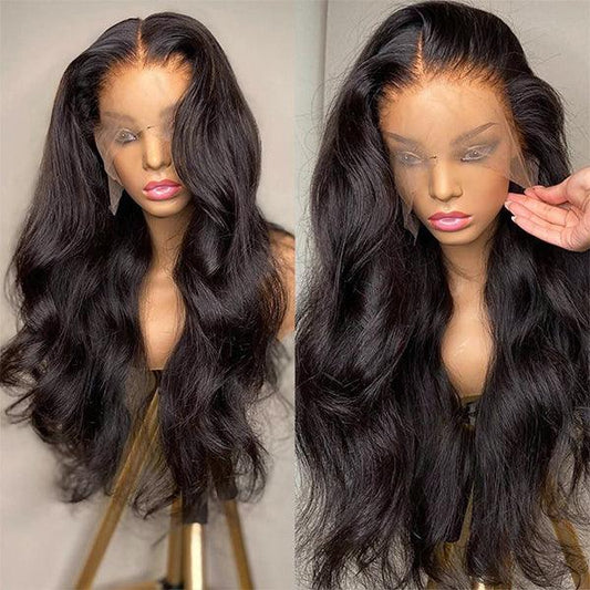 180% Density Body Wave 6x4 Frontal HD Lace Glueless Long Wig 100% Human Hair