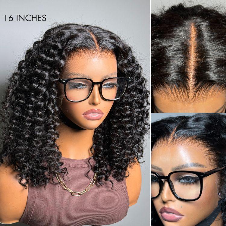 Deep Wave Ear-to-ear Glueless 6x4 Frontal HD Lace Long Curly Wig