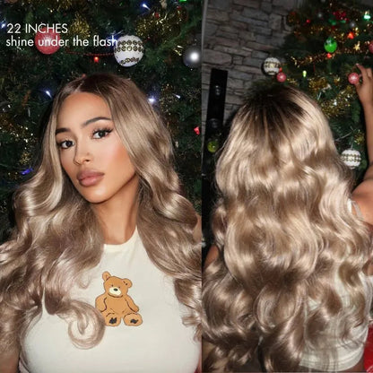 Ash Blonde Loose Body Wave 6x4 Closure Lace Glueless Wig Breathable Cap