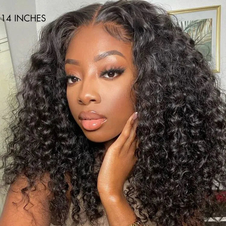 180% Density Water Wave 6x4 HD Lace Front Free Part Glueless Human Hair Wig