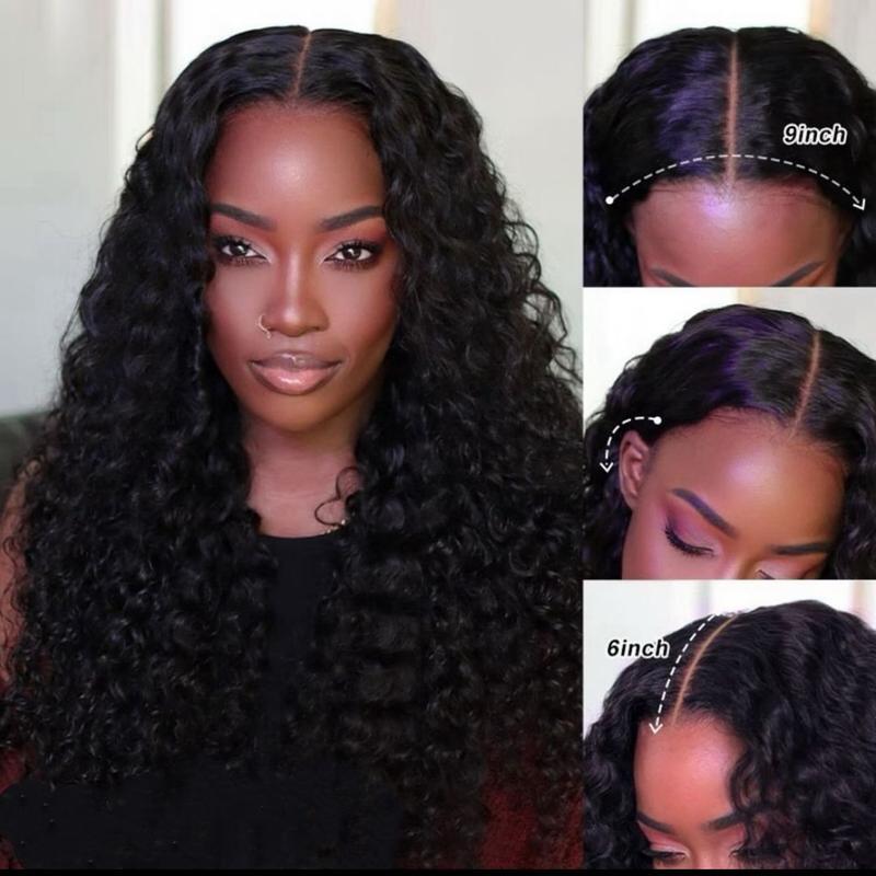 9×6 Glueless Wig Jerry Curly Pre-Cut-HD Lace Wig-Glueless Wig-Curly -Ready to Wear-Pre-Plucked-Human Hair Wigs-For Women-180% Density