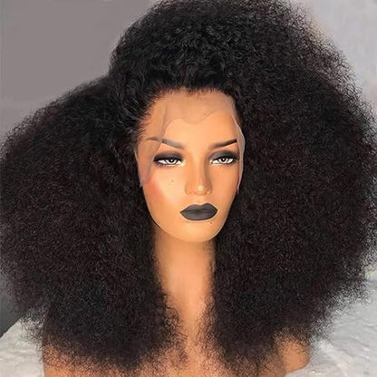 6×4 Kinky Curly  Lace Front Wigs Human Hair 180 Density Glueless Wig Human Hair Pre Plucked