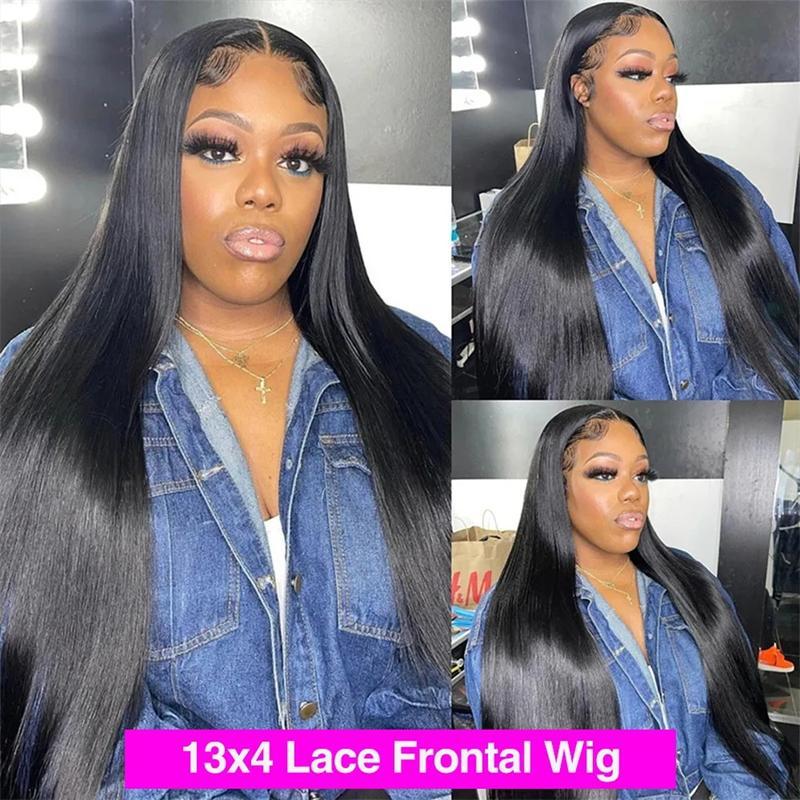 HD Lace Front Human Hair-Wigs Straight-13x4 13x6-high density - Pre Plucked -Transparent Lace Frontal  Wigs - HD Lace Wigs-For Women