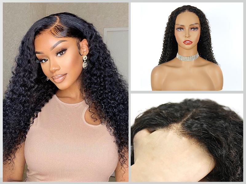 6x4 HD Lace Ready To Go- Glueless Wig- Kinky Curly - Human Hair- Pre-Plucked -Pre-Cut Ready To Wear- No Glue Lace- Front Closure Wig-180% Density