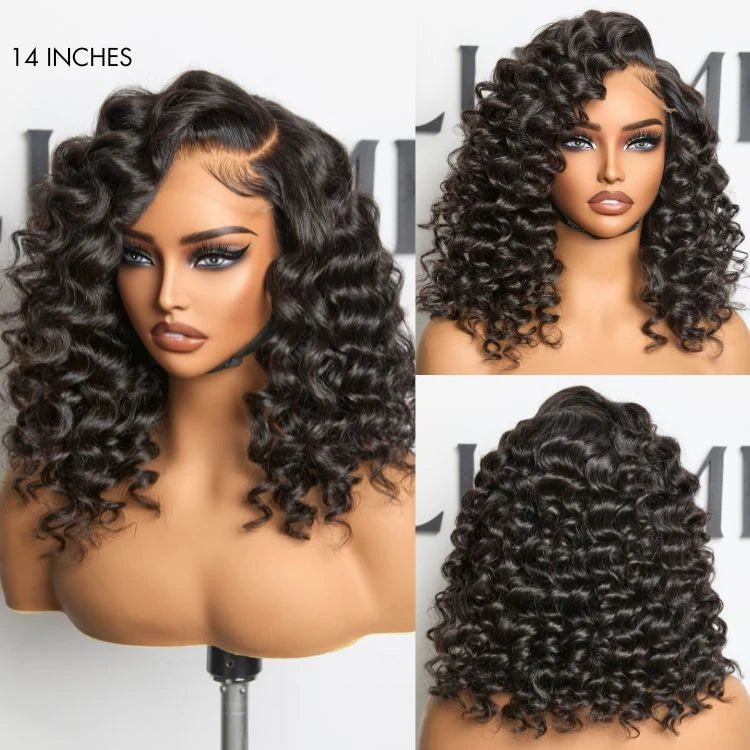 Black Wand Curly 6x4 HD Lace Glueless Wig Pre-Cut Lace