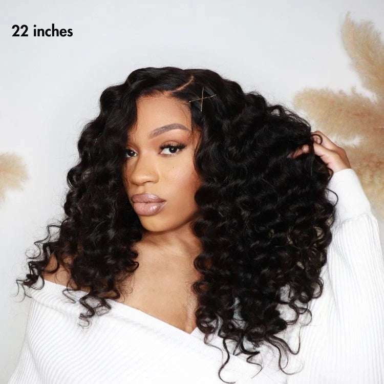 Black Wand Curly 6x4 HD Lace Glueless Wig Pre-Cut Lace